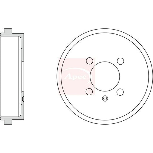 Apec Brake Drum Assembly Rear fits Audi A2 2001-2005 1.2