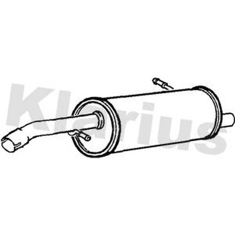 Klarius Box With Tail Pipe Rear fits Citroën C3 I 2002-2010 1.6