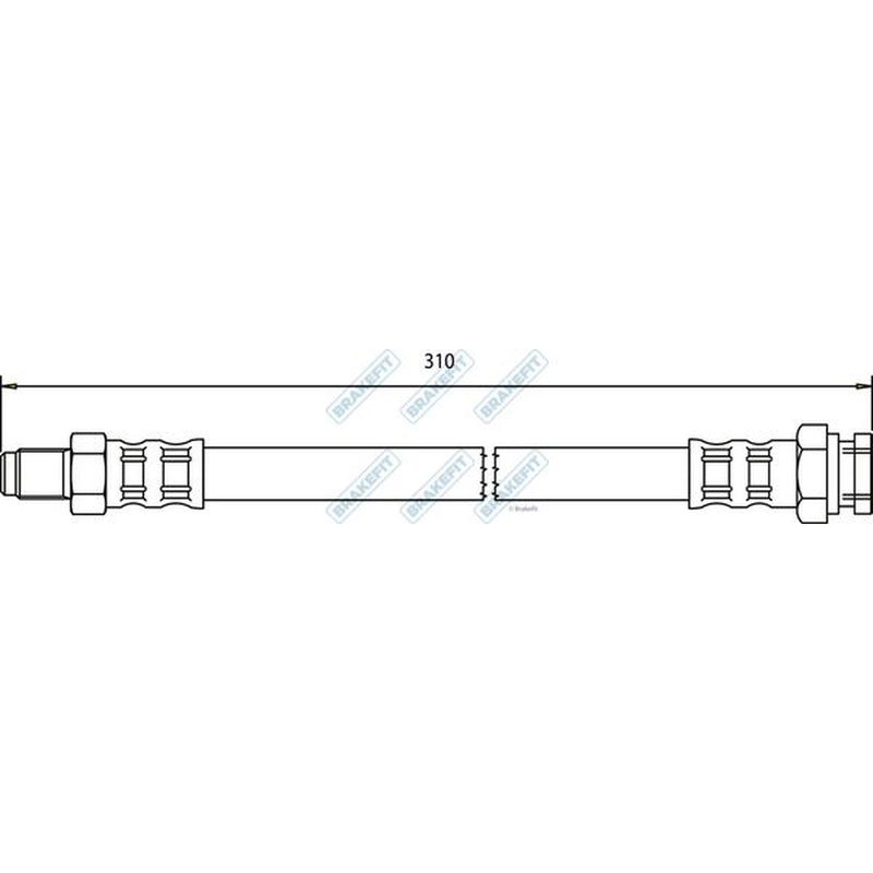 Apec Brake Hydraulic Hose Line Front fits Citroën C25 1981-1994 2.5