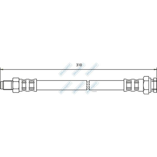 Apec Brake Hydraulic Hose Line Front fits Citroën C25 1981-1994 2.5