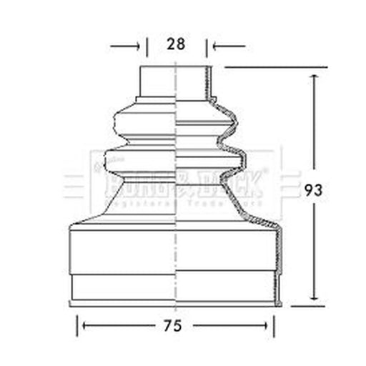 Borg & Beck Drive Shaft Bellow Kit transmission sided BCB2738