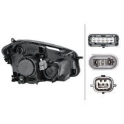 Hella Headlight Headlamp H7/H7 Left fits Nissan Qashqai I 2006-2013 1.5 1.6 2.0