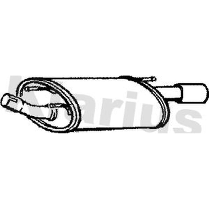 Klarius Box With Tail Pipe Rear fits Ford Puma 1997-2000 1.4