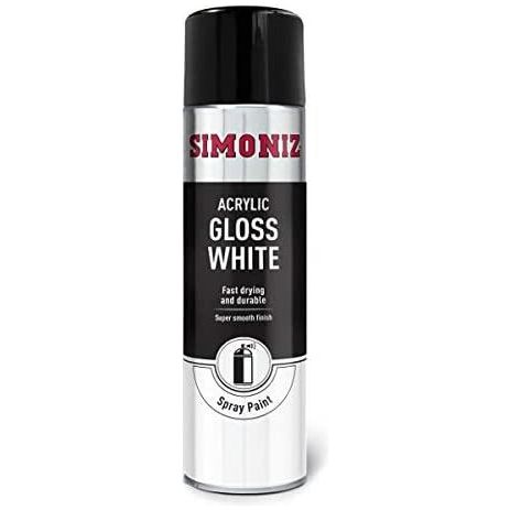 6x Simoniz Large Gloss White Acrylic Aerosol Auto Car Spray Paint 500ml SIMP18D Simoniz - Dynamic Drive