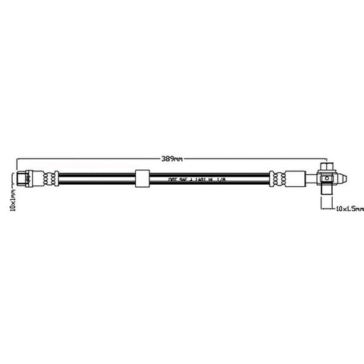 Juratek Brake Hydraulic Hose Line Front fits Seat Arosa 1997-2004 1.0 1.4 1.7