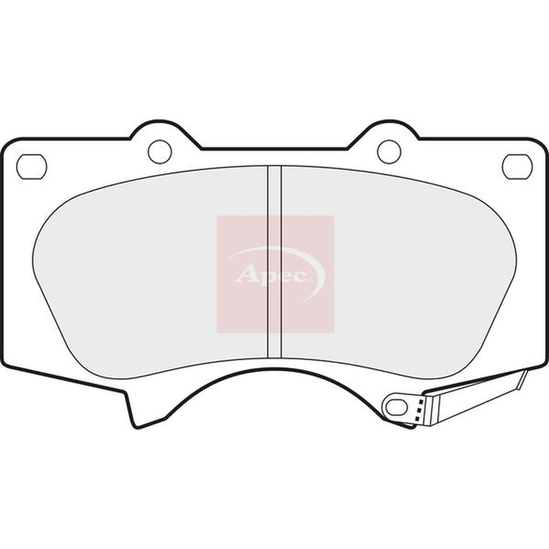 Apec Front Brake Pad Set fits Mitsubishi Pajero/Shogun IV 2006-2007 3.2 3.8