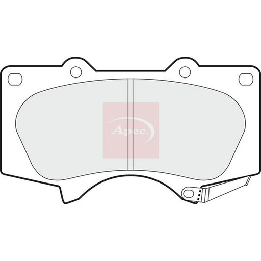 Apec Front Brake Pad Set fits Mitsubishi Pajero/Shogun IV 2006-2007 3.2 3.8
