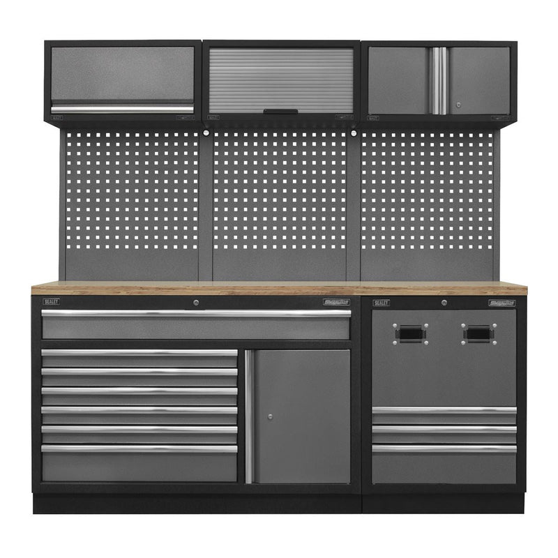 Sealey Modular Storage System Combo Pressed Wood Worktop APMSSTACK14W Sealey - Dynamic Drive