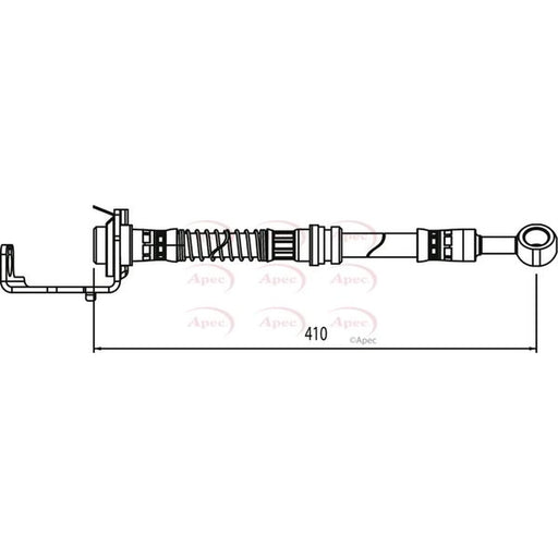 Apec Brake Hydraulic Hose Line Rear Right HOS4132