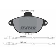 Textar Front Brake Pad Set 2314601