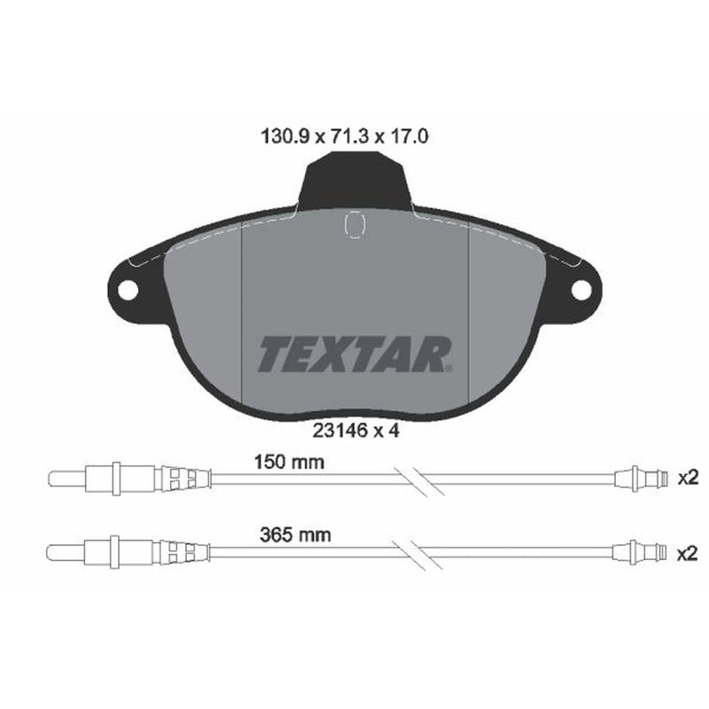 Textar Front Brake Pad Set 2314601