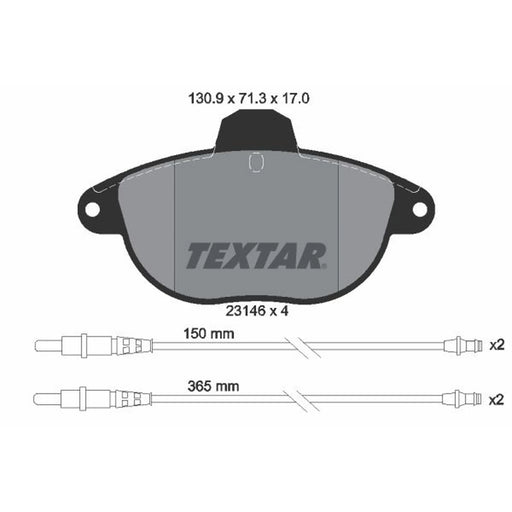 Textar Front Brake Pad Set 2314601