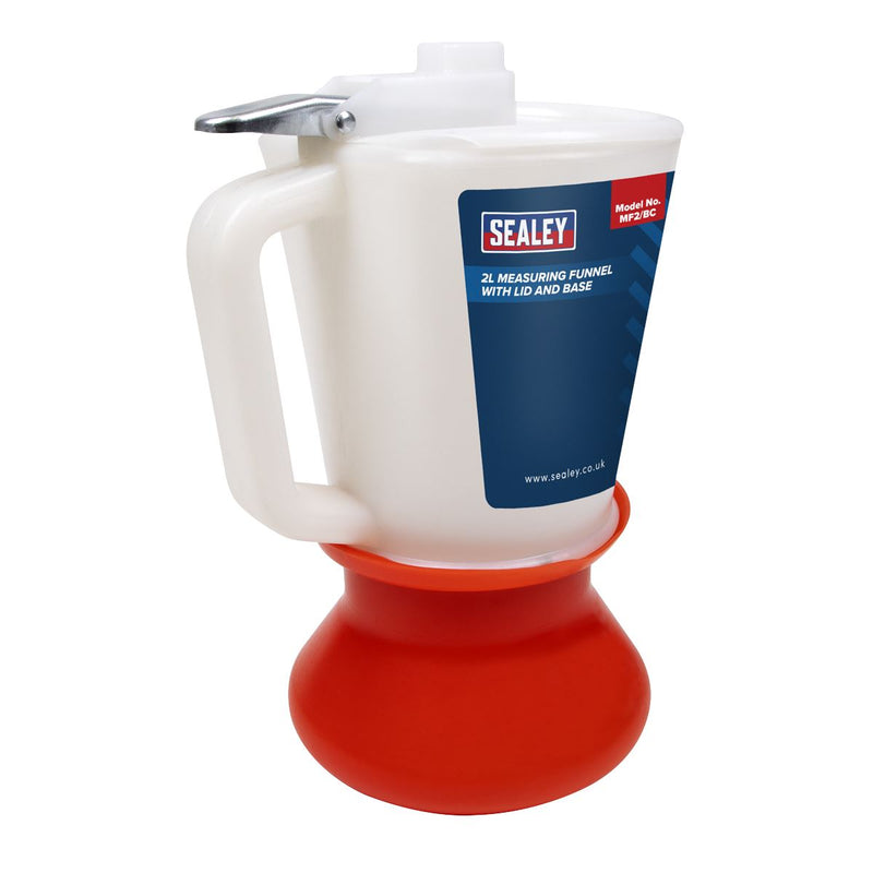 Sealey Measuring Funnel with Lid and Base 2L MF2/BC Sealey - Dynamic Drive