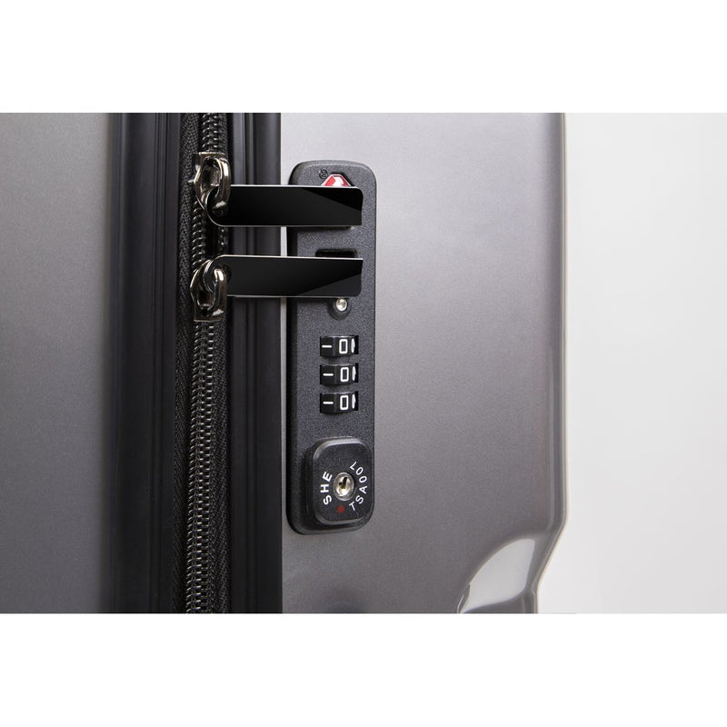 Dellonda 3pc Lightweight ABS Luggage Set  - 20", 24", 28" - Silver Dellonda  - Dynamic Drive