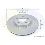 Comline Front & Rear Brake Discs & Pads fits Volvo V40 2013-2019