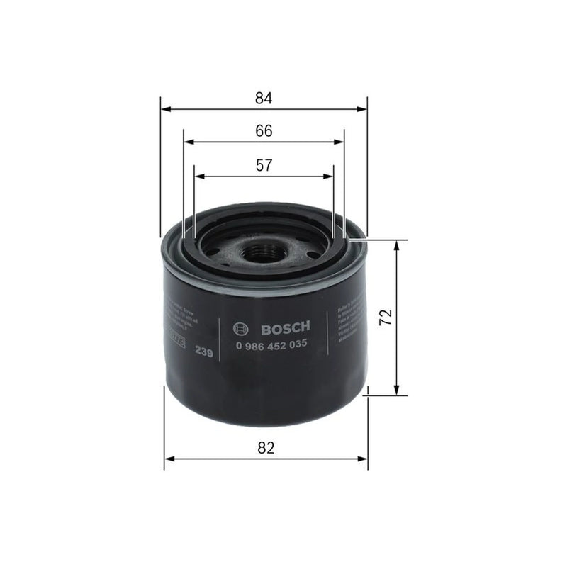 Bosch Engine Oil Filter fits Nissan Micra I 1982-1992 1.0 1.2