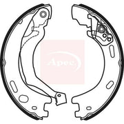 Apec Parking Brake Shoe Set fits Land Rover Discovery III 2004-2009 2.7 4.0 4.4