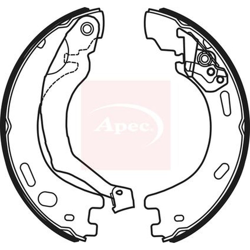 Apec Parking Brake Shoe Set fits Land Rover Discovery III 2004-2009 2.7 4.0 4.4