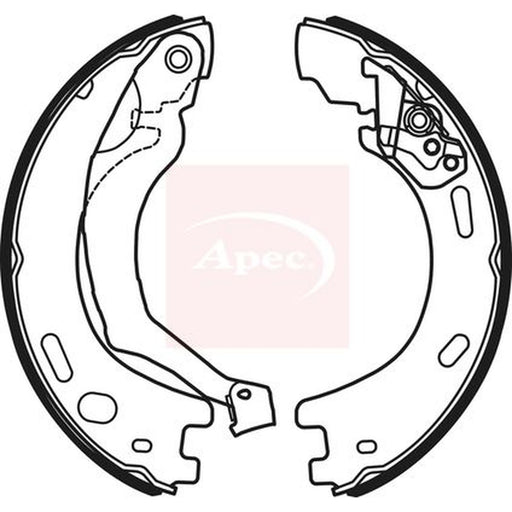 Apec Parking Brake Shoe Set fits Land Rover Discovery III 2004-2009 2.7 4.0 4.4