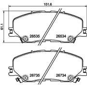 Mintex Front Brake Pad Set fits Isuzu D-Max II 2017-2022 1.9