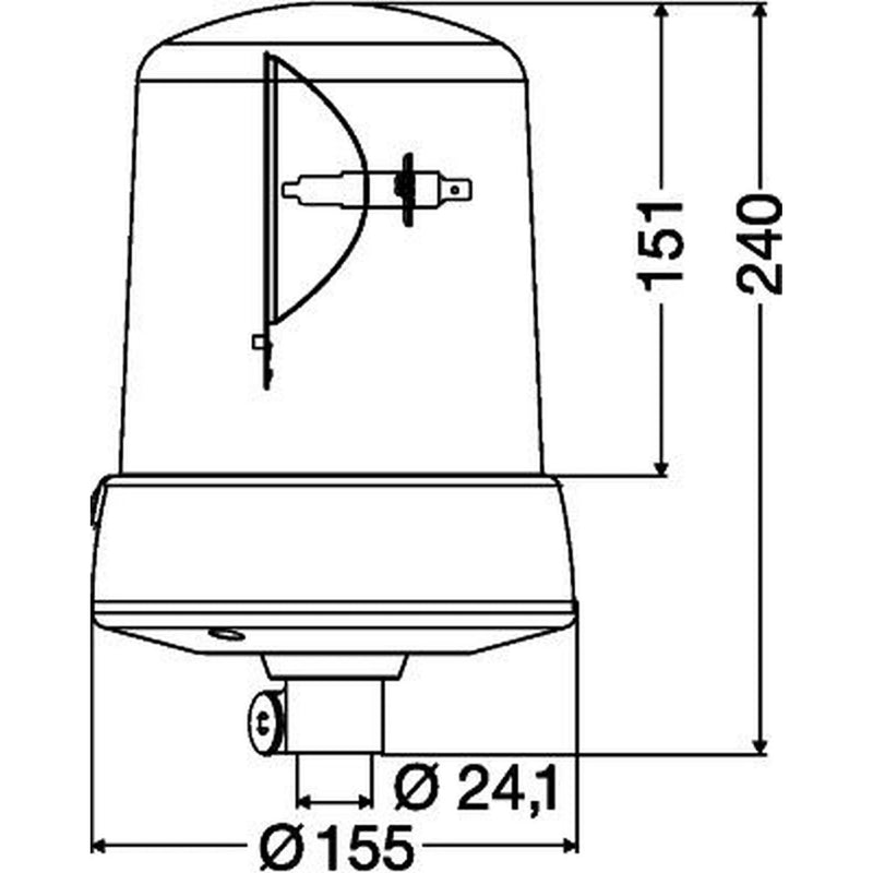 Hella Rotating Beacon Wide High