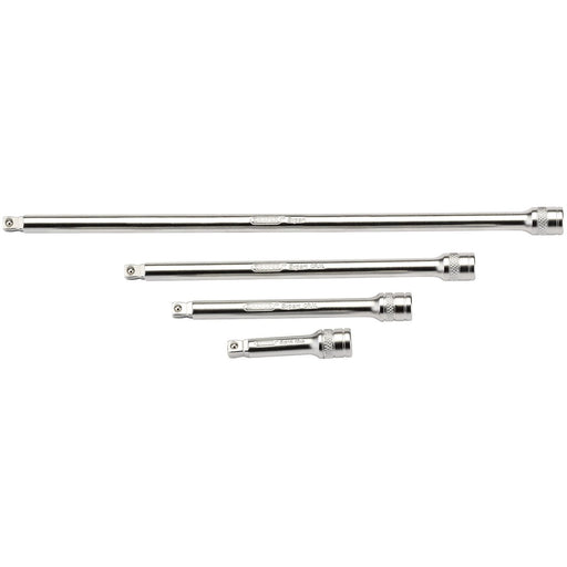 Draper Wobble Extension Bar Set, 1/4" Sq. Dr., Micro Satin Chrome (4 Piece) Draper - Dynamic Drive