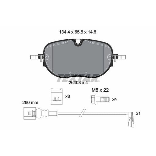 Textar Front Brake Pad Set 2640801