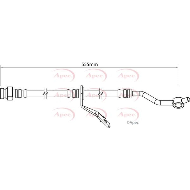 Apec Brake Hydraulic Hose Line Front Right fits Hyundai IX35 2010-2015
