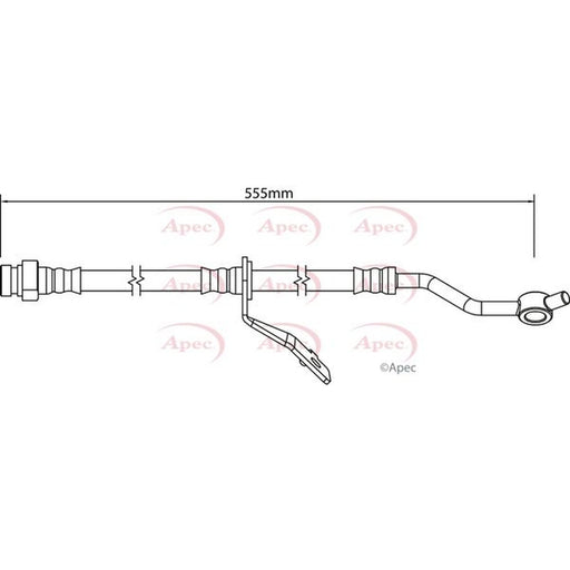 Apec Brake Hydraulic Hose Line Front Right fits Hyundai IX35 2010-2015