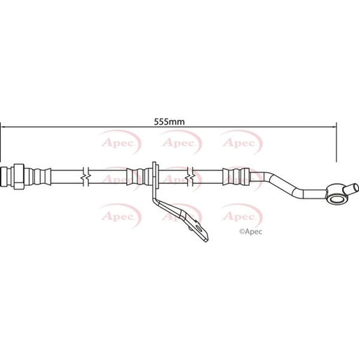 Apec Brake Hydraulic Hose Line Front Right HOS4259