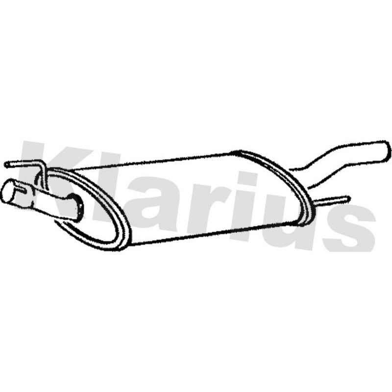 Klarius Box With Tail Pipe Rear fits VW Golf 1991-2002 1.6 1.8 1.9 2.0