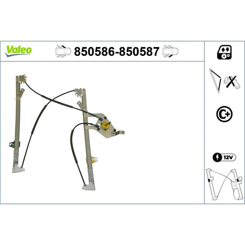Valeo Electric Window Regulator Lifter Left Front 850586