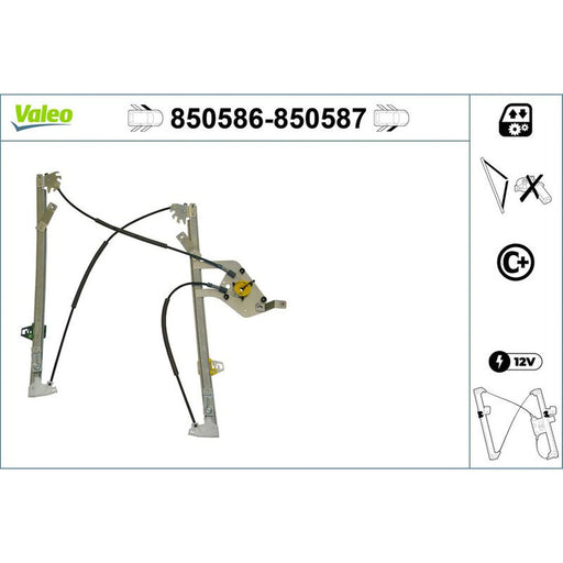Valeo Electric Window Regulator Lifter Right Front 850587