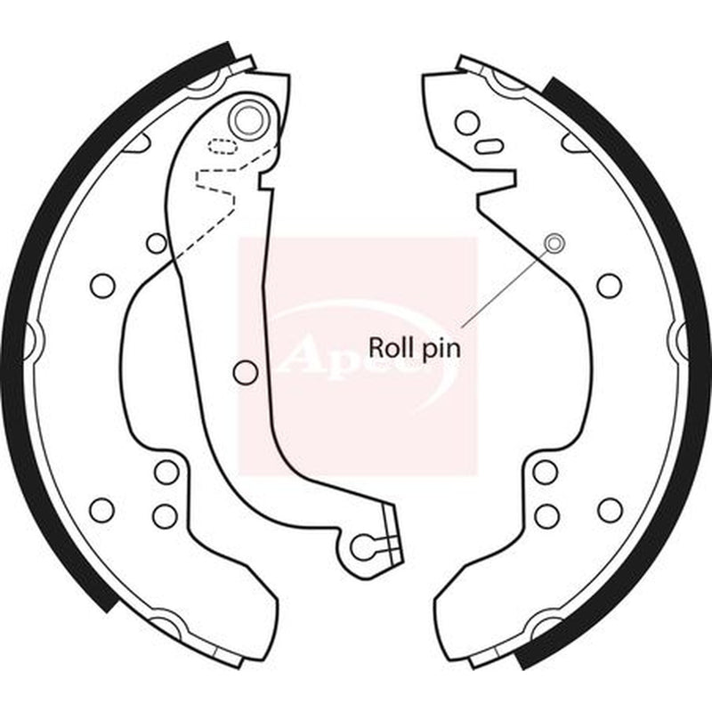 Apec Brake Shoe Set Axle Kit fits Citroën C25 1981-1994 1.8 2.0