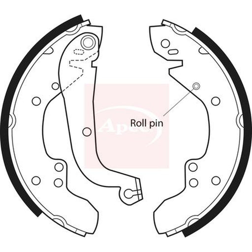 Apec Brake Shoe Set Axle Kit fits Citroën C25 1981-1994 1.8 2.0