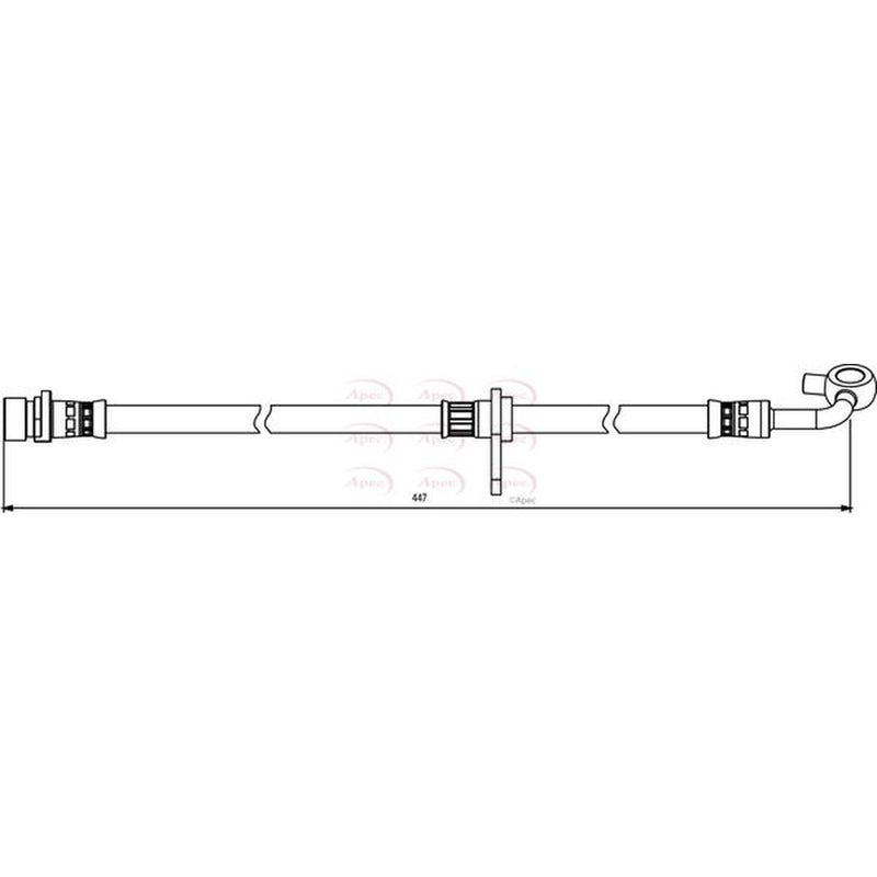 Apec Brake Hydraulic Hose Line Front Left fits Honda Cr-V III 2006-2012 2.0 2.2