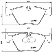 Brembo Front Brake Internally Vented Discs & Pads fits BMW 5 1995-2004