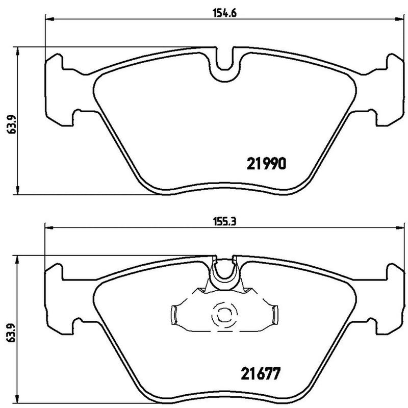 Brembo Front Brake Internally Vented Discs & Pads fits BMW 5 1995-2004