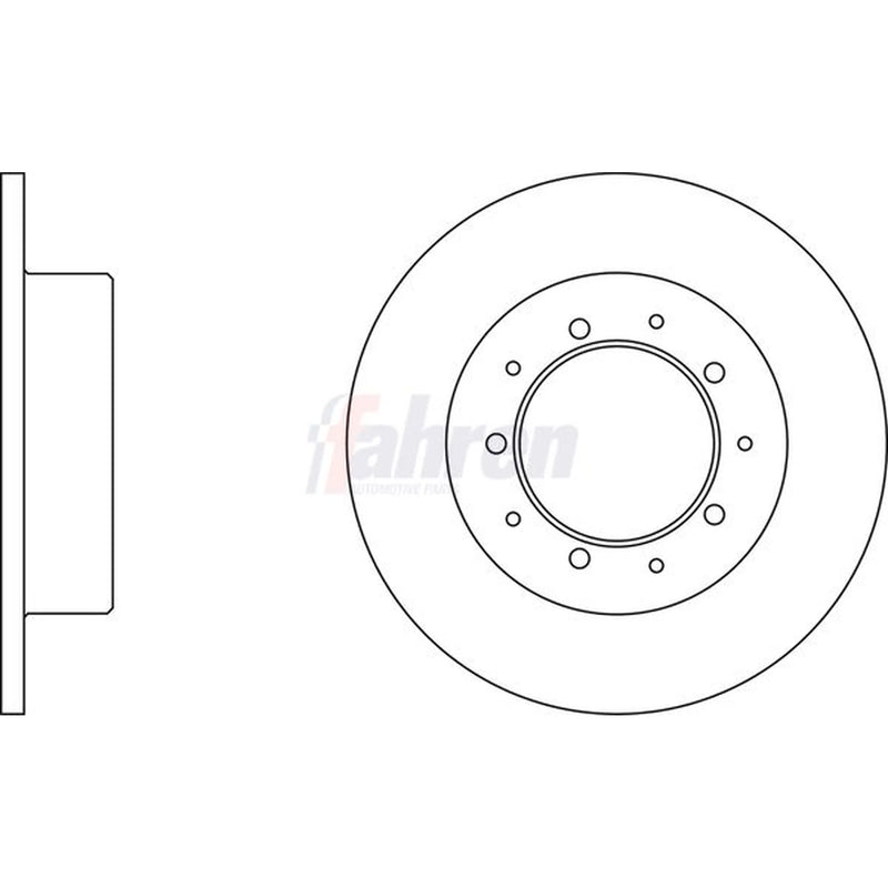 Fahren Front & Rear Brake Discs & Pads fits Land Rover Discovery I 1989-1998