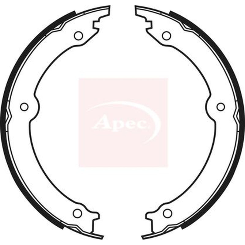 Apec Parking Brake Shoe Set fits Toyota Land Cruiser 200 2007-2008 4.5