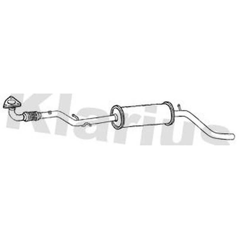 Klarius Box With Centre Pipe Centre fits Opel Meriva B 2010-2017 1.4