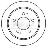 Borg & Beck Rear Brake Discs & Pads fits Ssangyong Actyon Sports I 2011 on 2.0