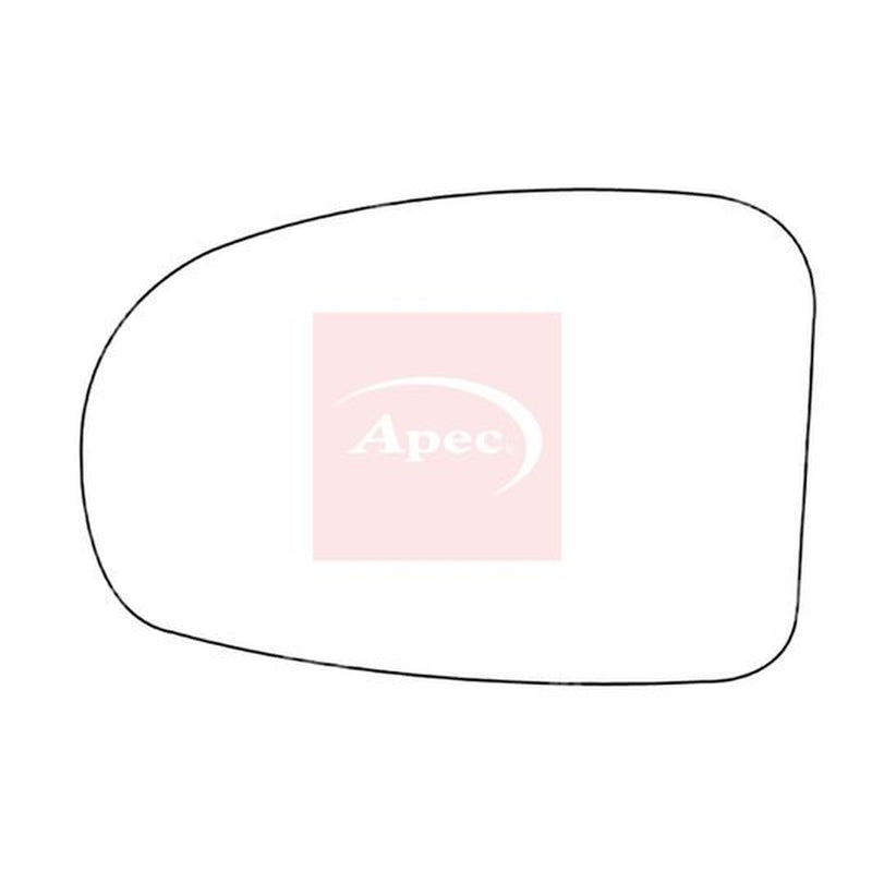 Apec Exterior Wing Mirror Glass Left fits Toyota Avensis 2008-2018