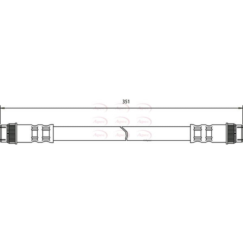 Apec Brake Hydraulic Hose Line Rear Right fits Renault Scénic I 2000-2003