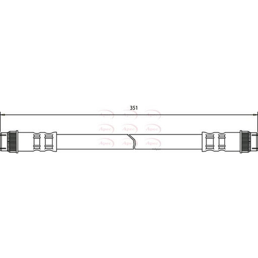 Apec Brake Hydraulic Hose Line Rear Right fits Renault Scénic I 2000-2003