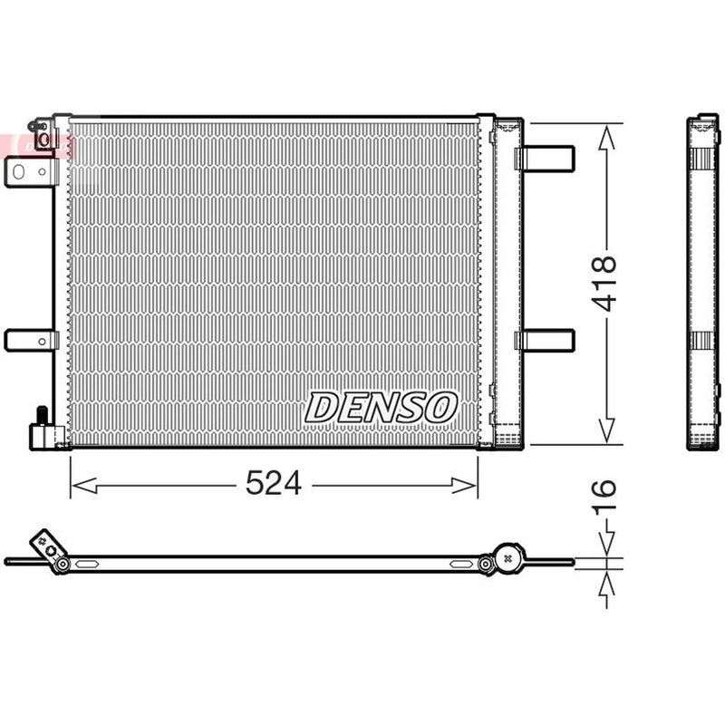Denso Air Conditioning Condenser fits Citroën Berlingo 2018-2019 1.2 1.5