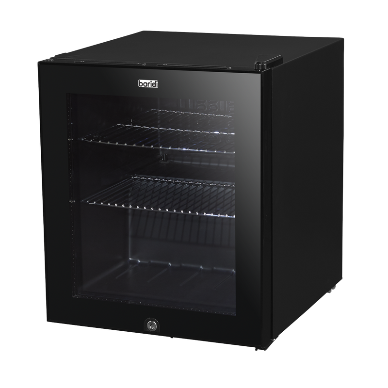 Baridi 50L Table Top Beer & Drinks Mini Fridge 3-10C Light Black & Glass Baridi  - Dynamic Drive