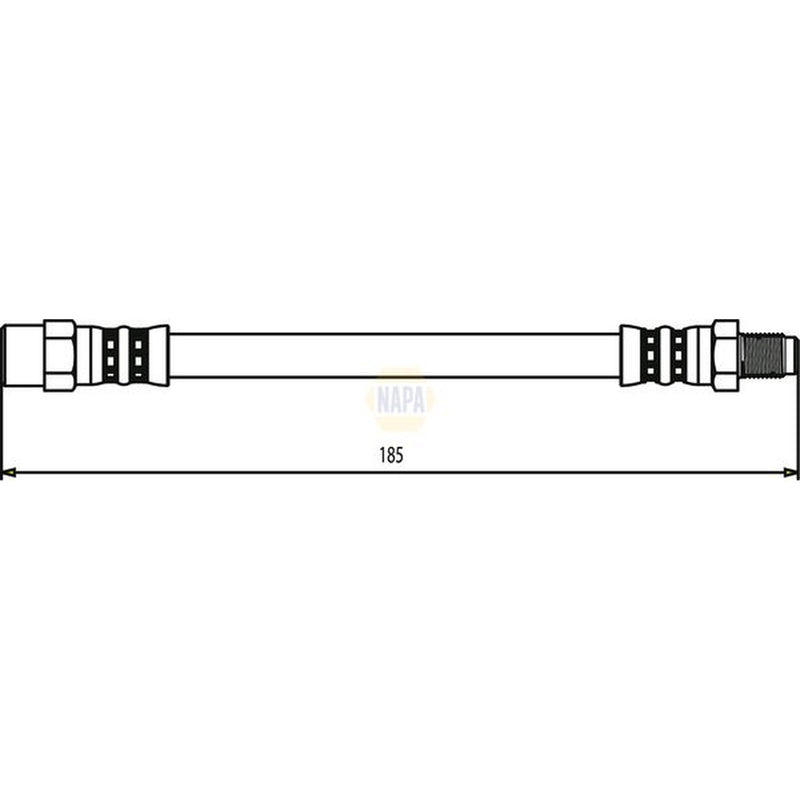 NAPA Brake Hydraulic Hose Line Rear fits Audi 200 C2 1979-1982 2.1