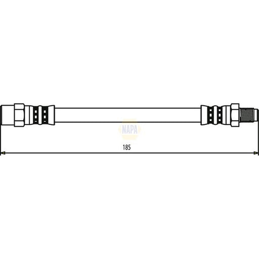 NAPA Brake Hydraulic Hose Line Rear fits Audi 200 C2 1979-1982 2.1