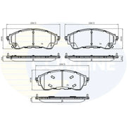 Comline Front & Rear Pads fits Ford Ranger 2019 on 2.0
